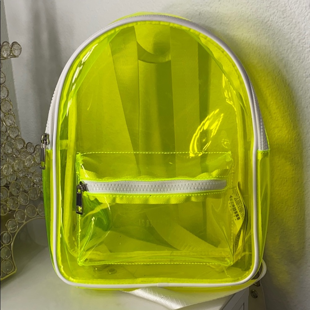Forever 21 clear neon backpack